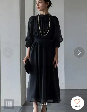 DRESS 오간자 원피스 M