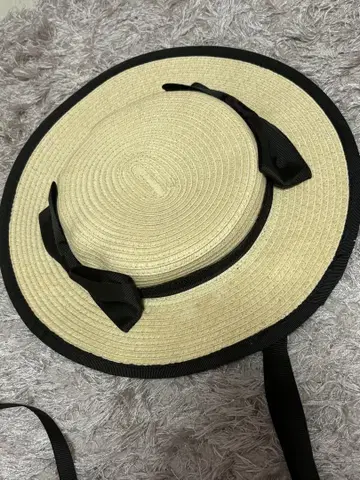 클래식 로리타 쿠루미 밀짚 블랙 캐노티에 시마무라 콜라보 마린 아카데미아