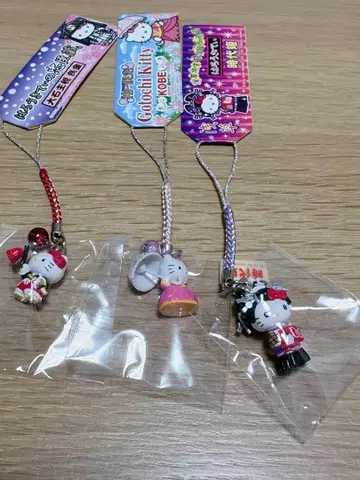 지역 한정 키티 스트랩 3개 세트 고베 아사쿠사