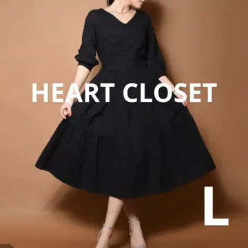 HEART CLOSET 코튼 레이스 원피스 블랙