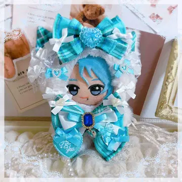 SD 인형 옷 인형옷 스카이블루 화이트 고양이 11cm 12cm 파랑