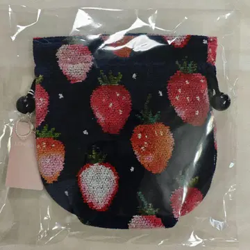 페이러 복조리 미사용 새상품 스트로베리 도트 네이비