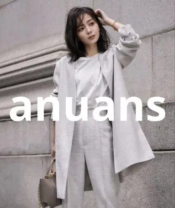 거의 미사용 anuans 노카라 코트 FREE 베이지 여성용
