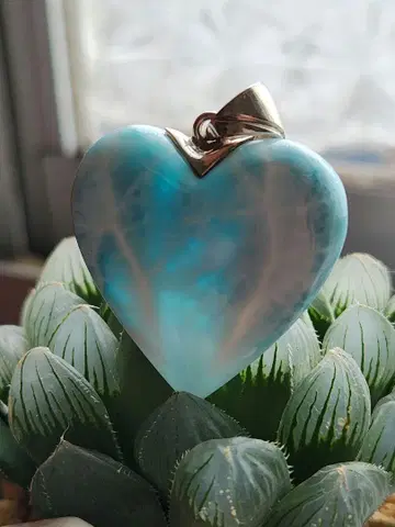 주말 한정 가격 인하 라리마 하트 목걸이