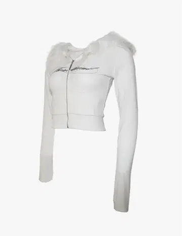 theredthread S callifur zip hoodie white