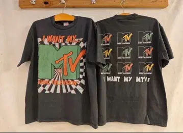 I WANT MY MTV 티셔츠 다크 그레이