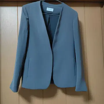 PLST 트리아세테이트 블렌드 노카라 자켓 그레이 size s