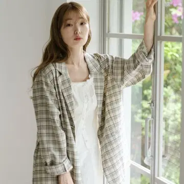 Kastane 안감 없는 체크 셔츠 자켓