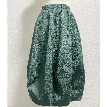 melange 메 벌룬 스커트 부풀어 오른 자카드 꽃