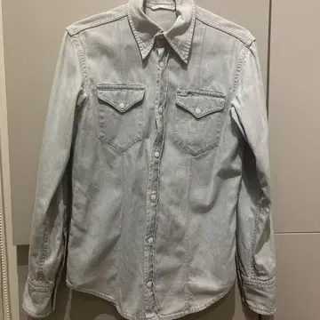 유나이티드 애로우즈 데님 셔츠 블루 긴팔 셔츠 S 사이즈
