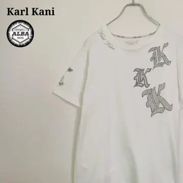 KarlKani 칼카니 T셔츠 큐빅 화이트 L 반팔