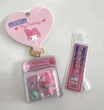 새상품 마이멜로디 키링 미니어처 패키지