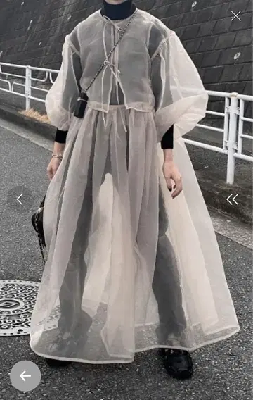 PERNA 오간자 레이어드 원피스