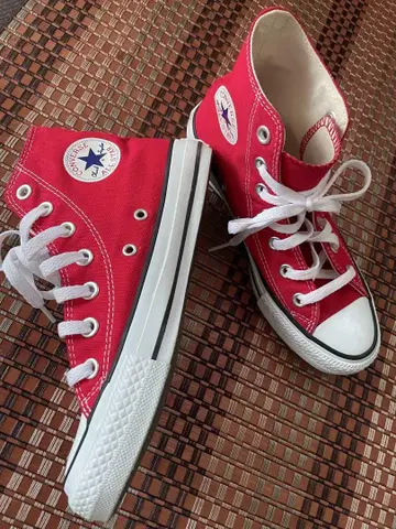 Converse 하이컷 스니커즈 레드 올스타