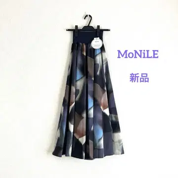 새상품 MoNiLE  프린트 롱 스커트