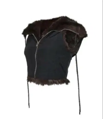 theredthread S flip fur vest brbk