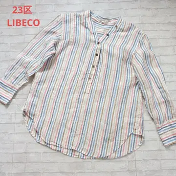 23구 LIBECO 린넨 100% 스키퍼 스트라이프 셔츠