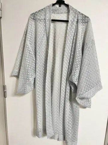 레이스 겉옷 기모노 그레이 겉옷 끈 포함