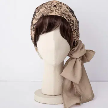 BAREN 케어 캡 SCARF HAT M Flower-Beige