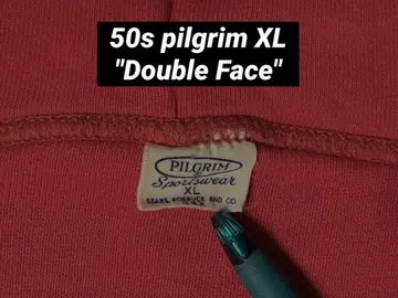 환상 50s PILGRIM 더블 페이스 빈티지 맨투맨 후드티 XL