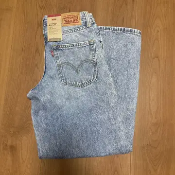 리바이스 94 배기 와이드 레그 데님 여성용 밝은 연한 색상