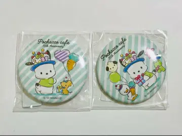 산리오 포차코 35주년 카페 캔뱃지 하라주쿠 하피단부이 캔뱃지