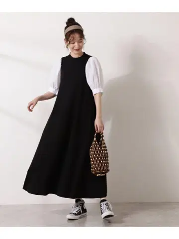 N. Natural Beauty Basic 볼륨 퍼프 니트 원피스