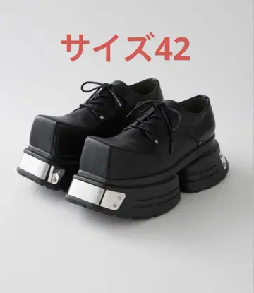 [ GRANCY ] 메탈 플레이트 가죽 신발 42