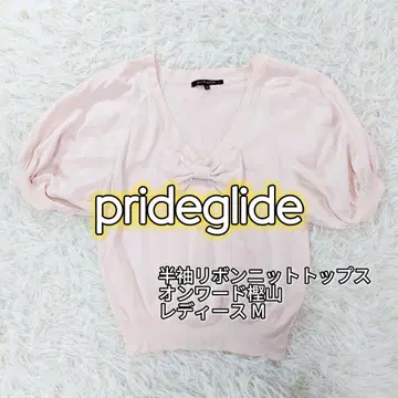 prideglide 반팔 리본 니트탑 M