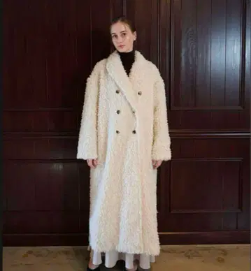 acka 푸들 보아 롱 코트