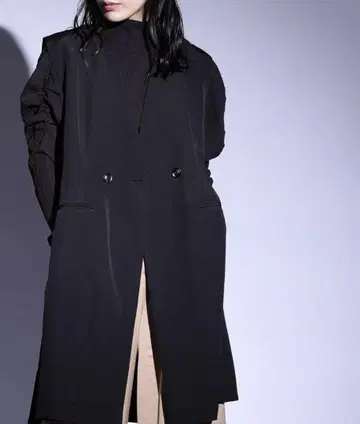 Limue 노카라 옷깃 사이드 슬릿 베스트