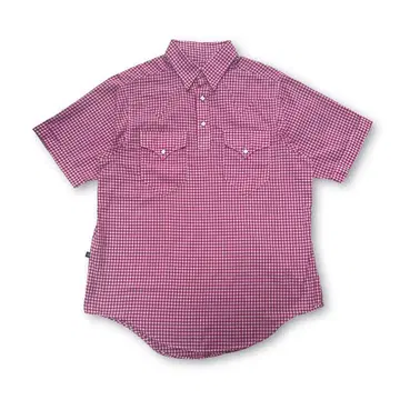 'Rock mount' USA제 풀오버 반팔 깅엄 체크 셔츠