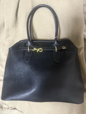 블랙 가죽 토트백 여성용