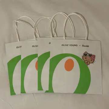 올리브영 일광화상 산리오 종이 봉투 4개 미니 사이즈 일광화상 키티