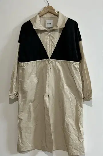 제이다 GYDA 바람막이 롱 코트 얇은 소재 허리 조임