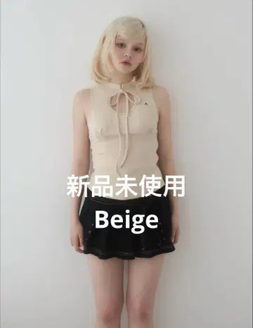 [ 새상품 ] andmary Retty silky tank Beige