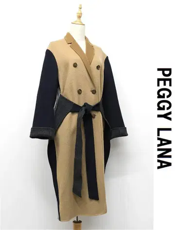 S297/새상품급 PEGGY LANA 체스터 코트 리버 코트 더블