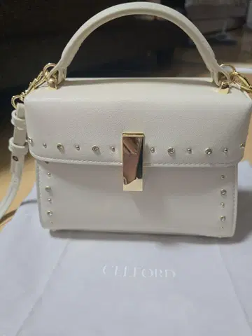 CELFORD [뤼탕] 비쥬 스터드 미니백 아이보리