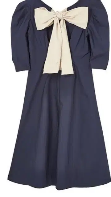 Her lip to Back Ribbon Midi Dress