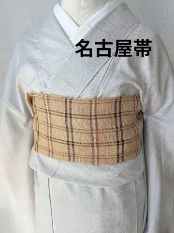 나고야 오비 견직물 격자 수직