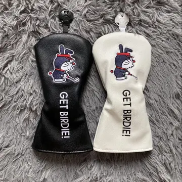 새상품 2세트 도라에몽 골프클럽헤드커버 FW 우드 2개 블랙+화이트