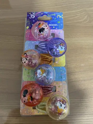 새상품 도쿄 디즈니 리조트 헤어 포니 6개 디즈니랜드 머리끈 봉봉
