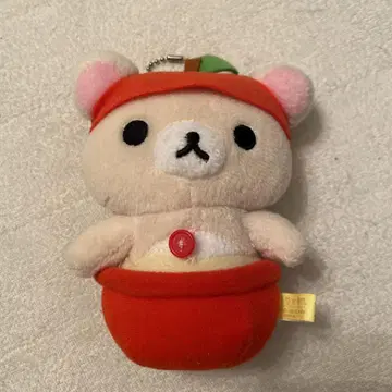 리락쿠마 봉제 인형 사과
