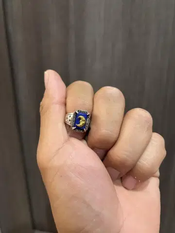 good vibrations 라피스 라줄리 달 디자인 실버 반지 9호