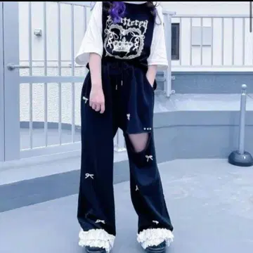 제이미 Ank 완판 레이스 진주 리본 팬츠
