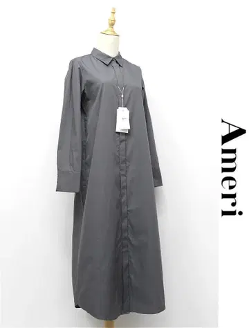 T252/미사용 AMERI VINTAGE 롱 셔츠 원피스 M 그레이