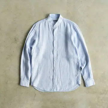 90s 유로 스트라이프 린넨 긴팔 셔츠 ITALY 노카라