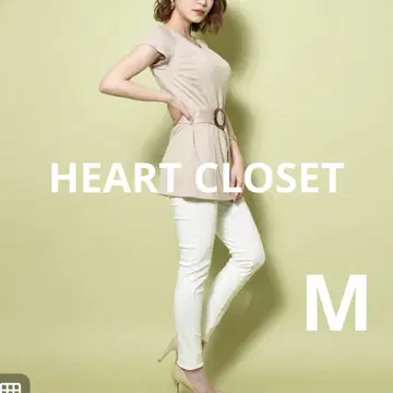 HEART CLOSET 벨트 포함 티셔츠 네이비