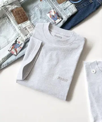 700fill Embroidered S/S Tee ASH GREY XL