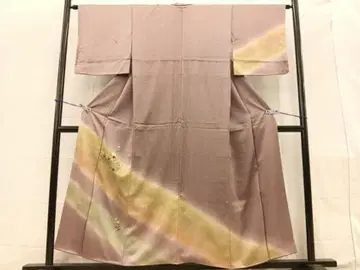 호몬기 자수 울타리 꽃 문양 그라데이션 염색 금채 순수 실크 일품